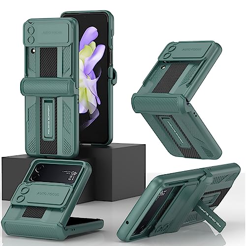 Coque Samsung Z Flip 4 Robuste avec Support Béquille Intégré et Dos PC Rigide