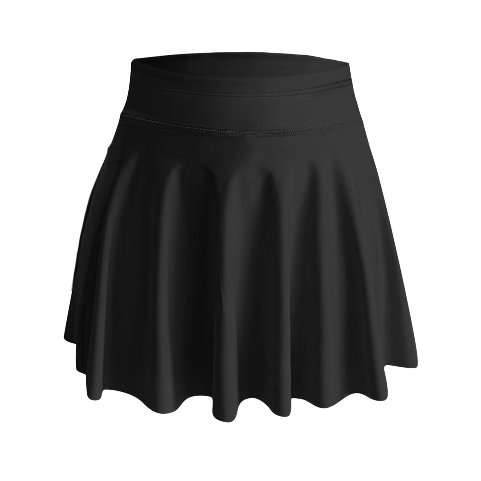 Generico Gonna Tennis Donna con Pantaloncini Integrati Gonna Sportiva Skort Plissettata Pantagonna Abbigliamento Padel Gonnellino Estivo Tasca per Smartphone Completo