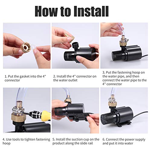 Loijon DECDEAL Bomba de água sem escova DC12V ultra-silenciosa Micro bomba de água sem escova Bomba