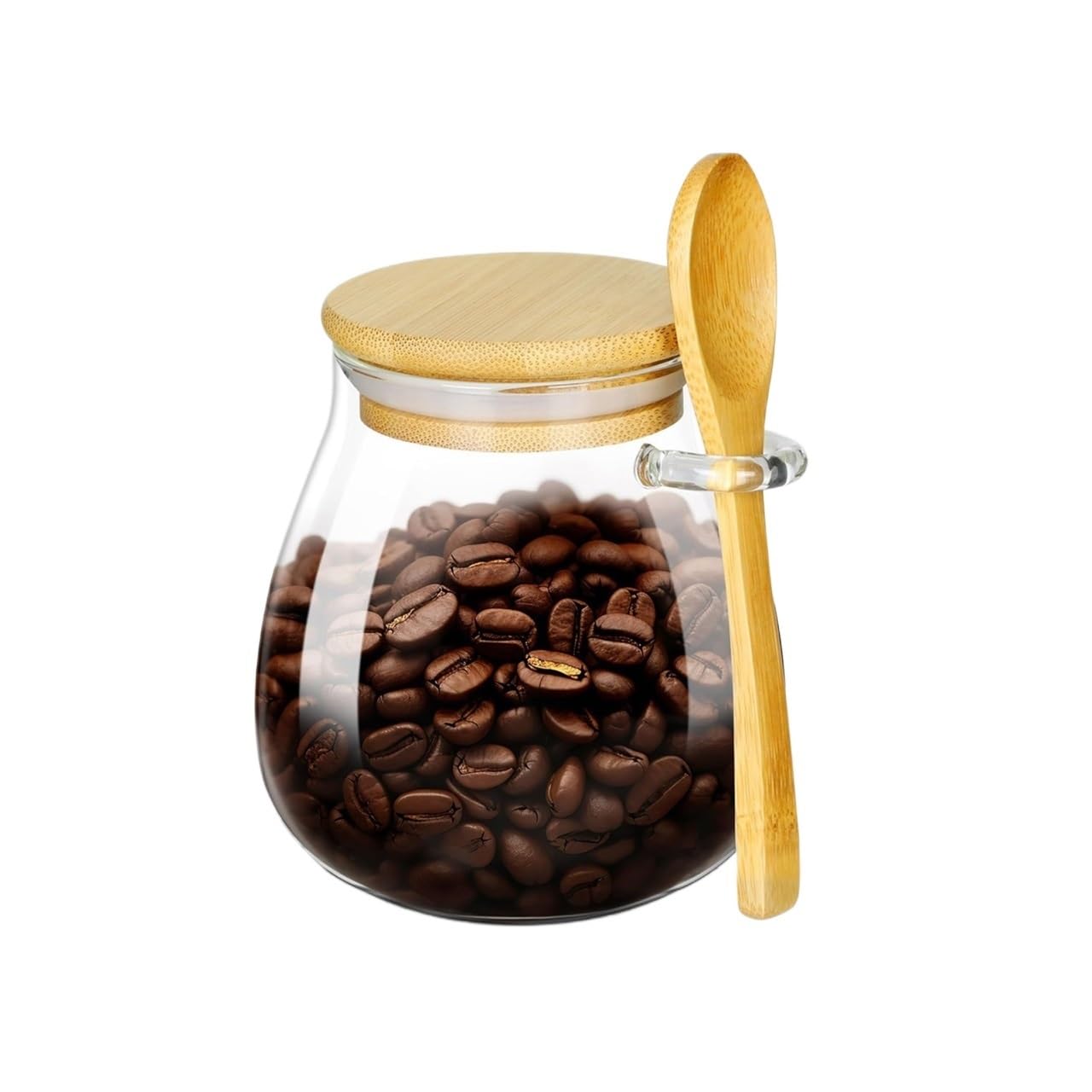 ZNJAMN 1pcs Hermetic Containers For Food Storage Pots Glass Jar With Lid Sealed Container Sugar And Tea Cans Airtight Kitchen Coffee Jars for Pickling(350ml)