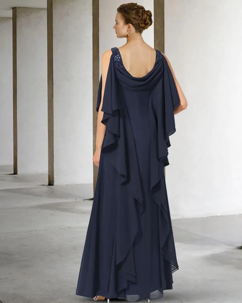 Women's Mother of The Bride Dresses 2025 Long Chiffon Plus Size A Line Formal Dress Wedding Guest Evening Gowns3