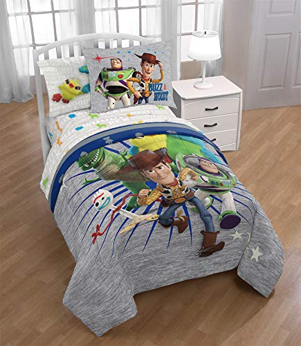 Disney Pixar Toy Story Twin/Full Comforter Sham Set Kids Cartoon, Gray - image 5