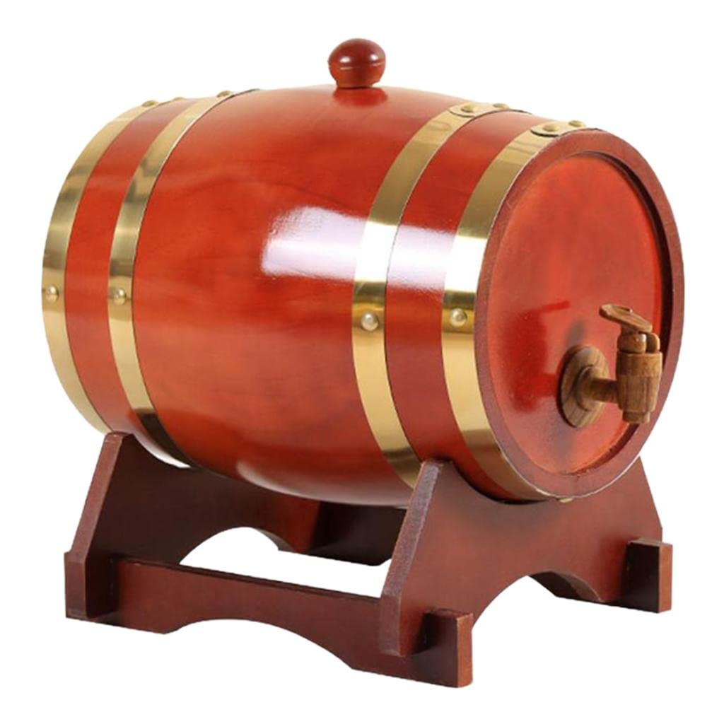 ATORSE Premium Retro Pine Wine Barrel Brewing Port Beer Casks for Tequila Whisky 1.5L red Brown-image-22