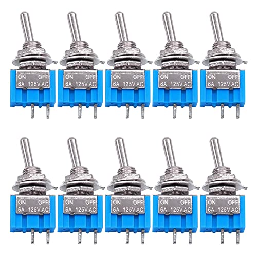 Interrupteur à bascule 2 broches SPST INFRI 125V 6A pour petits montages électriques
