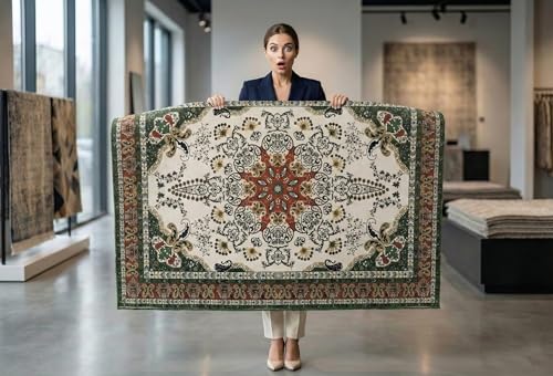 Image of BLUSH & BLOOM 3 x 5 Feet Area Rugs Washable Rug: Modern Abstract Living Room Rug Soft Anti-Skid Thin Carpet Indoor Floor Non-Shedding Carpets for Bedroom Dining Farmhouse Nursery Home Office