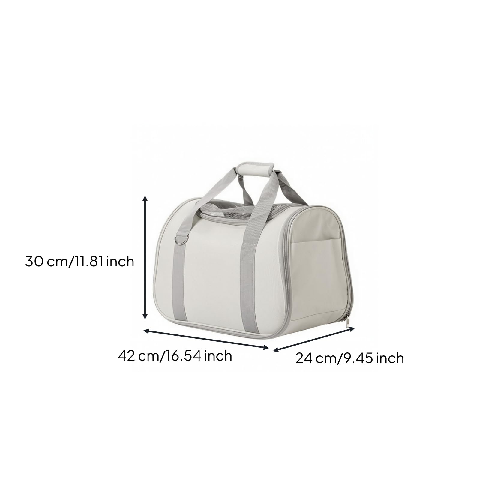 Katzenrucksack mit Bubble-Fenster, Tragetasche Mit Einer Schulterriemen, Beige, Maße Etwa 42 × 24 × 30 cm, Beige
