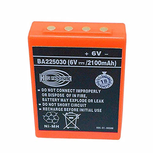 WELLVEUS BA225030 6V 2100mah Ni-Mh Rechargeable Battery for HBC Pump Truck Remote Control Battery