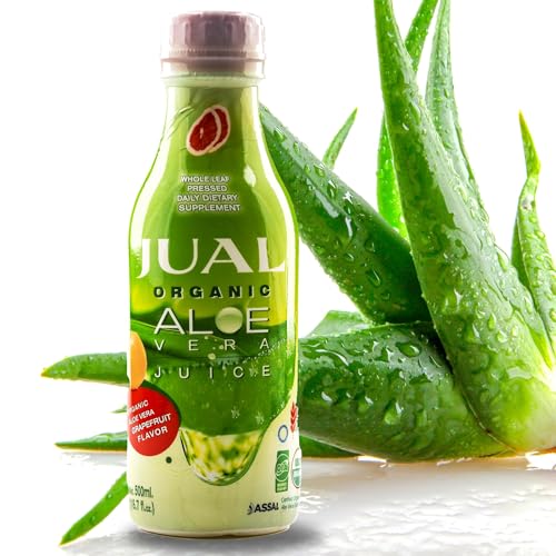 JUAL 100% Pure Organic Aloe Vera Juice – Zero Sugar,