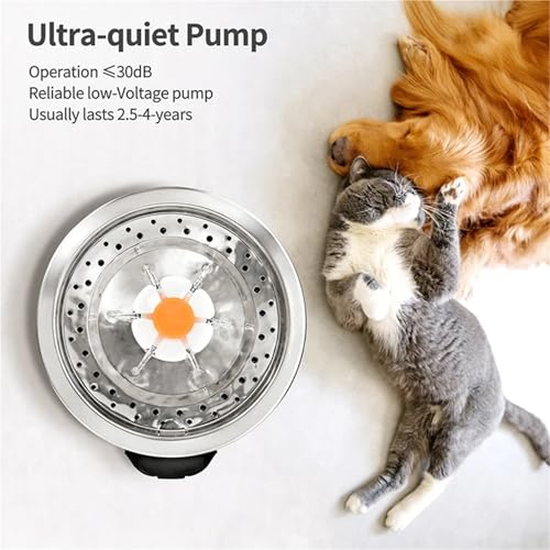 Bebedero Grande para Gato Capacidad 101 oz Acero Inox miniatura 5