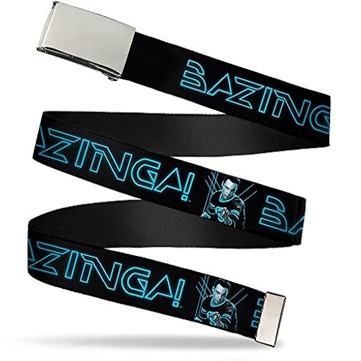 Buckle Down Cinturón de la teoría del big bang web, sheldon bazinga resplandor, para niños Sheldon/bazinga! Negro glow/azul 1.25"de ancho - Tamaño de pantalón de hasta 42" Sheldon/bazinga! res | Ya disponible en tu tienda friki favorita! En mundofriki.es!