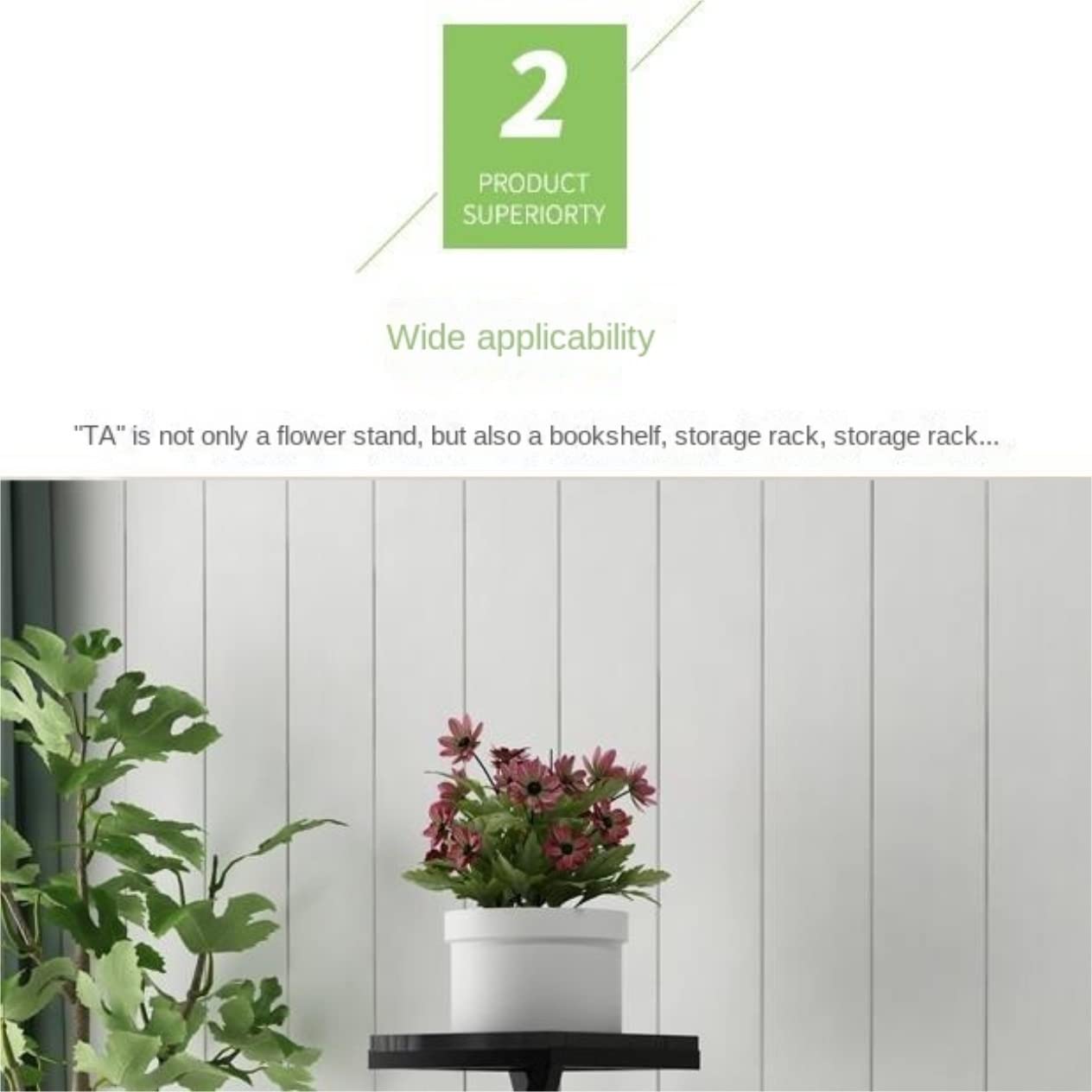 Porta Piante Art Floor Flower Stand per Piante Moderno Porta Fiori in Metallo Decorazione per Interni Interno(B,90 * 30 * 30cm)
