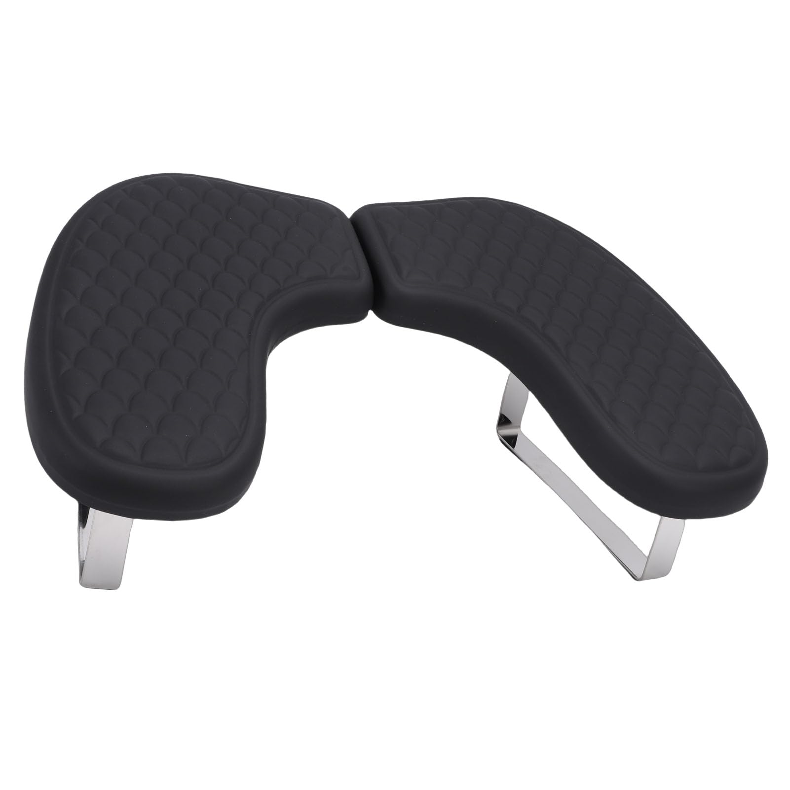 Asixxsix Podłokietnik Nail Tech, Ergonomiczna Poduszka Podłokietnika do Manicure w Kształcie Litery U, Poduszka Pod rękę z Odpinanym Uchwytem na Telefon do Salonu Domowego DIY (BLACK)