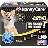 HONEY CARE All-Absorb Puppy Training Pads | Doggie Potty Pads Absorb Eliminating Urine Odor, Ultra Charcoal Dog Pee Pad (Carbon, L 22x23 inch, 100ct)