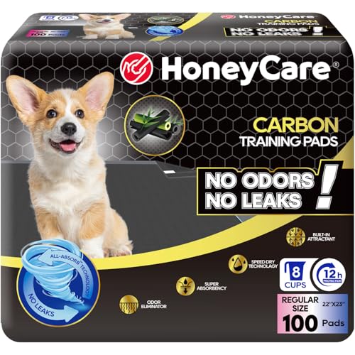 HONEY CARE All-Absorb Puppy Training Pads | Doggie Potty Pads Absorb Eliminating Urine Odor, Ultra...