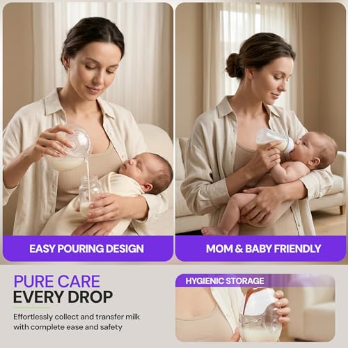 Image of Baybee Ultimate Pro Wearable Breast Pump Electric | Hands Free Breast Milk Pump with 3 Modes & 12 Levels | Quiet Portable Breast Pump Electrical Machine for Mothers | Electric Breast Pumps with Type-C Charging, BPA-Free 150 Ml Container & Silicone Flange Sizes (17 / 19 / 21 / 24 mm)