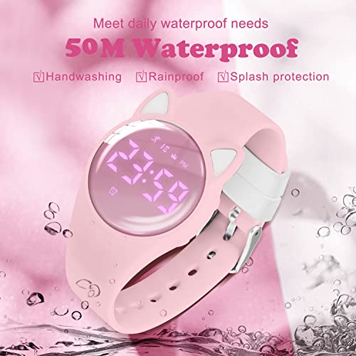 Image of Kids Watches for Girls Boys Digital Sport Watch with Step Counter Pedometer Vibration Alarm Clock, No App Waterproof Fitness Tracker Kids Watch Boys Girls Teens Students Ages 5-16