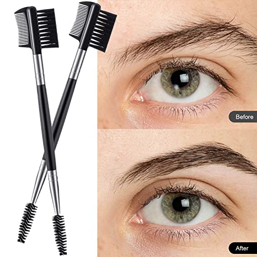 3 Pcs Eyelash Comb Eyelash Shaper And Eyebrow Brush Dual Comb Double Head, Makeup Grooming Tool For Women Girls Cosmetic Travel (Classic Style) #TOP4