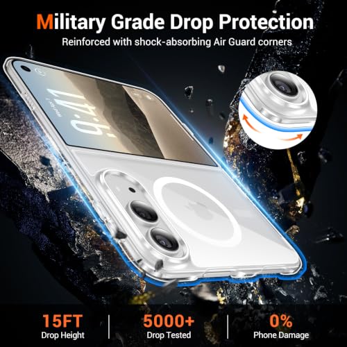 Temdan Magnetic for iPhone Duo Case Compatible with Magsafe Clear - image 4