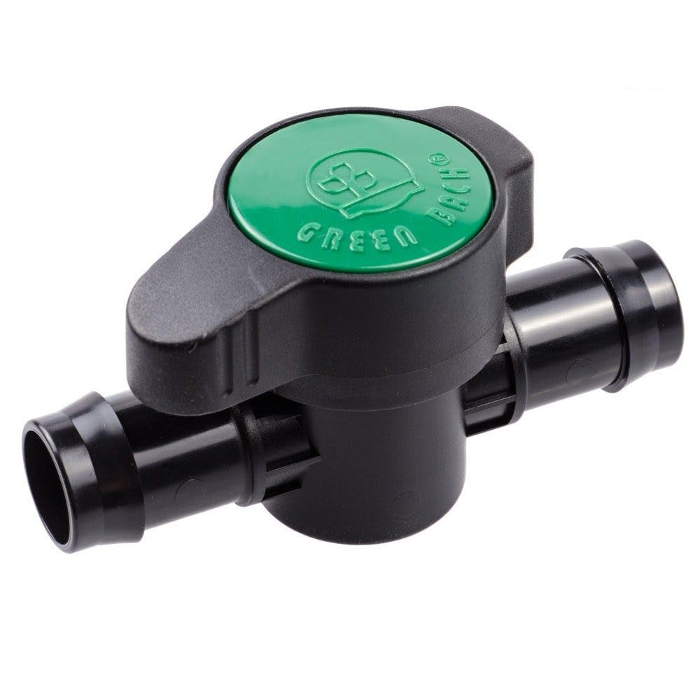 Hydrosure Green Back Valve 16 Mm - Pack Of 20 One-Way Irrigation Check Valves With Barbed Ends For 16 Mm Tubing, Prevents Backflow And Maintains Water Pressure In Garden Drip And Sprinkler Systems