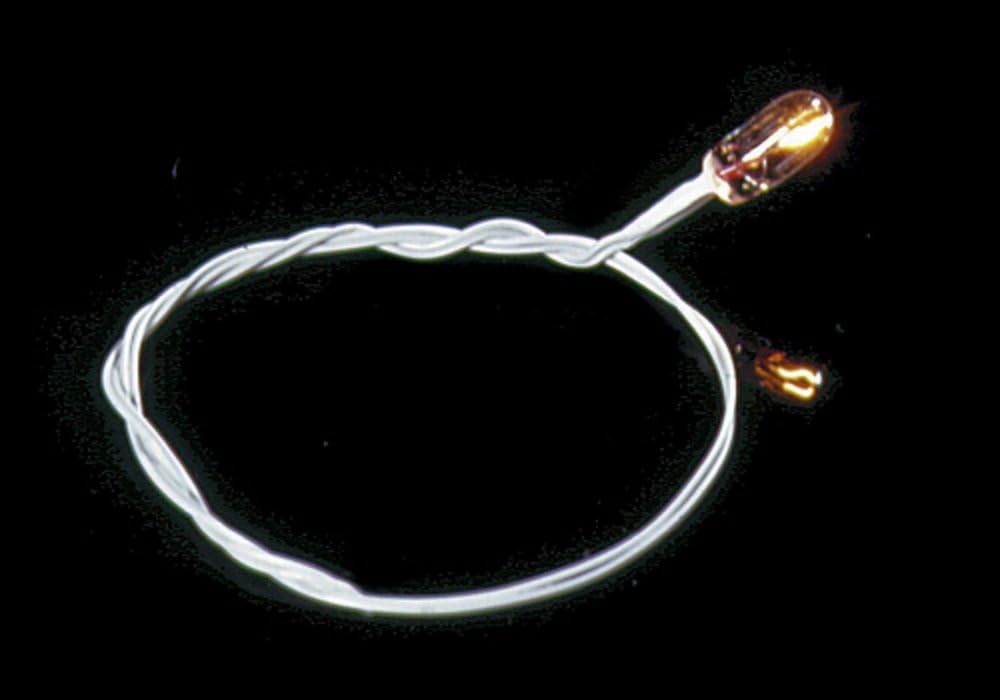 Cir-Kit Concepts Dollhouse Miniature 16v GOW Bulb w/8" Black Wires #CK1010-2A