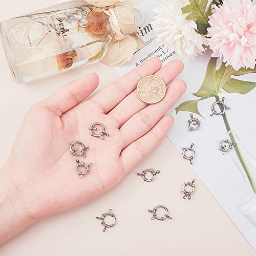 Fermoir anneau ressort 15mm 18mm solide contre les bijoux cassés