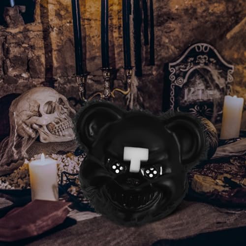 UNOLIGA Halloween Maske Horror Bärenmaske, Gruselige Halloween Maske für Erwachsene Kinder, Lustige Maske für Halloween Kostüm Karnevalsparty Cosplay Maskerade, Blutige Bären Maske