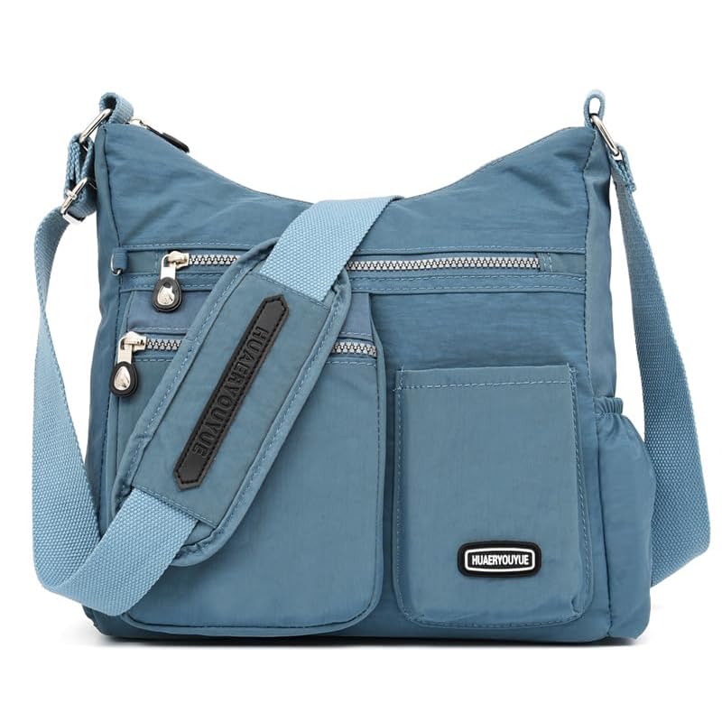 Waterproof Shoulder Bag Nylon Crossbody Bag for Women Travel Purses and Handbag Large Capacity