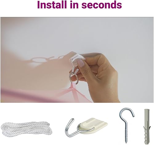 Miniatura 6 de Toldo azul para cama de niñas, decoración de habitación de mosquitera princesa, tienda de campaña para dormitorio de niños y bebés, 1 cama con dosel