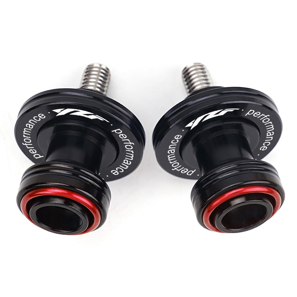 Para Yamaha YZF R1/S/M R3 R6 R7 R9 R25 R125 YZFR1 YZFR3 YZFR6 YZFR7 YZFR9 Accesorio de motocicleta de aluminio 6 mm, sarga, bobinas, deslizadores, soporte, tornillos (Rojo)