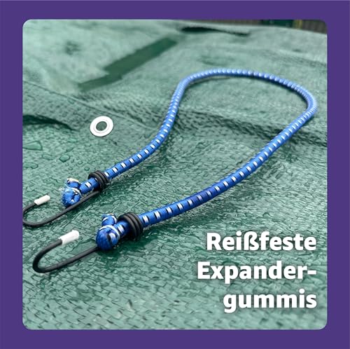 10x Allzweck Expander Mit Haken & Extra Starke Gepäckspanner Set für Camping & Auto & Fahrrad - Spanngurte & Spanngummi - Autozubehör