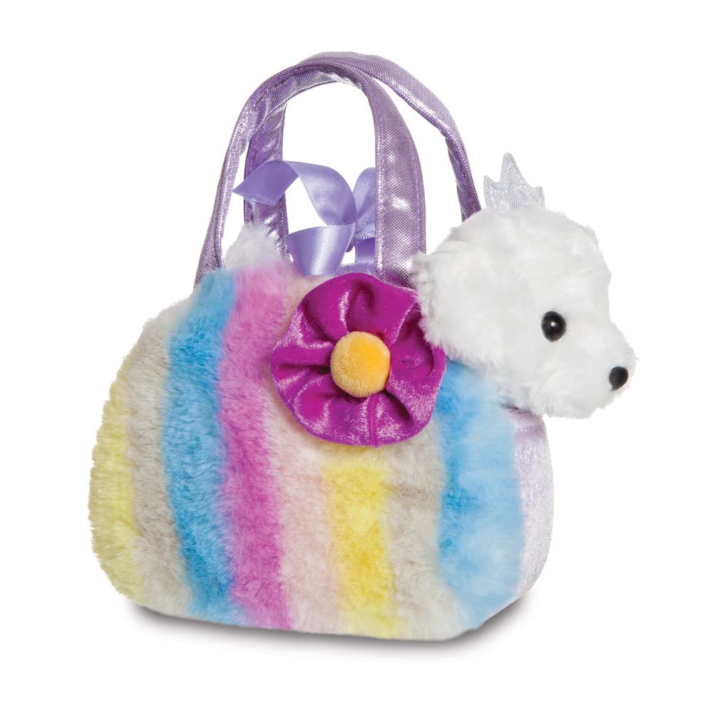 Aurora, 61434, Fancy Pal Princess Puppy with Multi-coloured Stripes, Soft Toy