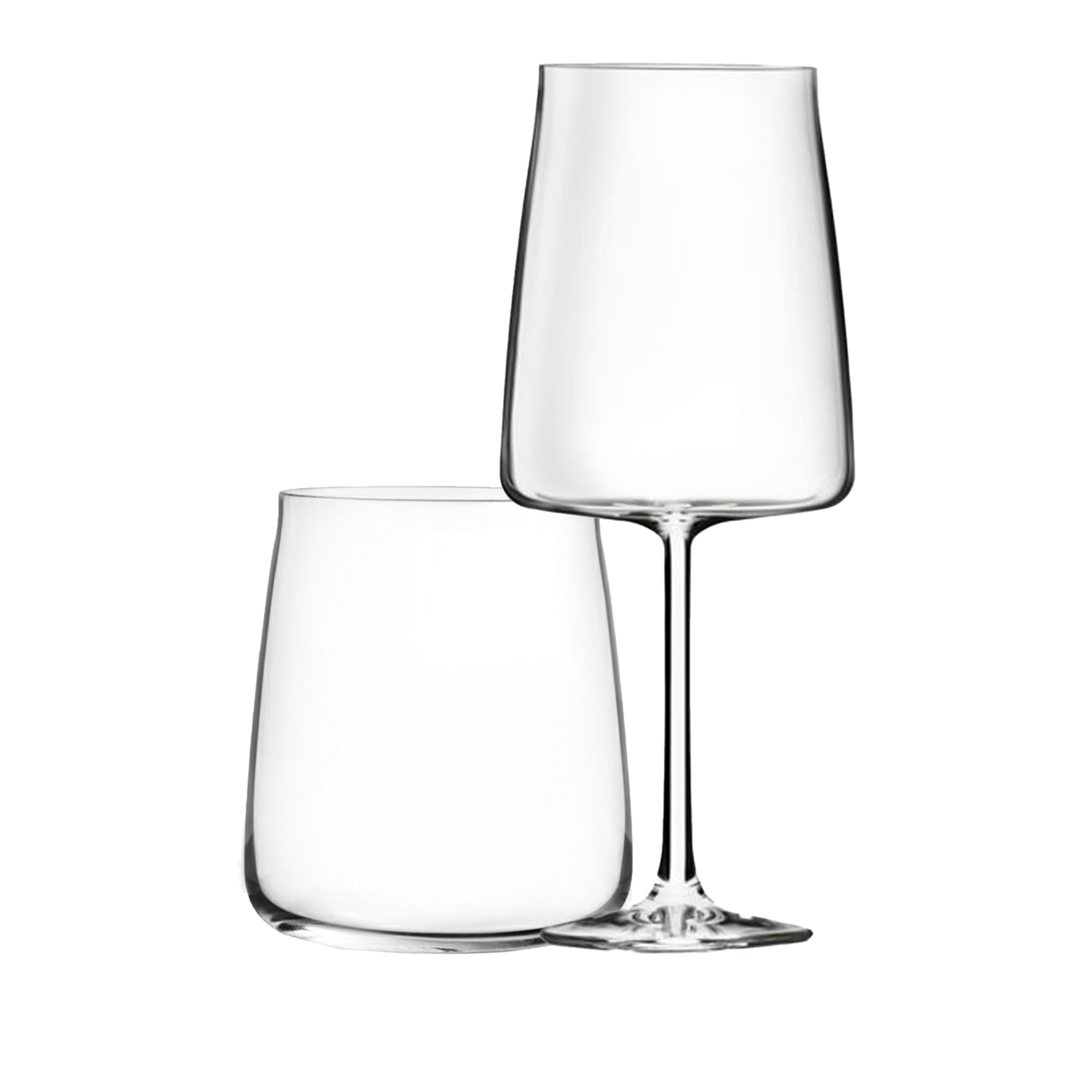 Sicignano Set 6 Calici CL.65 con 6 Bicchieri CL.42 Essential per Vino Acqua, Cristallo Ecologico, Trasparenti, Resistenti, Uso Quotidiano, per Casa Ristorante Feste