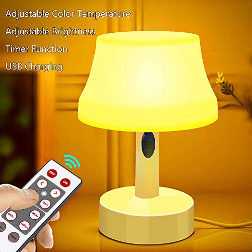 ZEEFO LED Night Light, Portable Simple Design Nursery Lamps, Remote Control Battery Powered