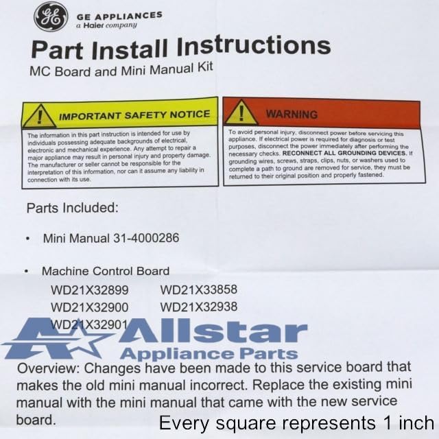 WD21X32938 Dishwasher Control Board