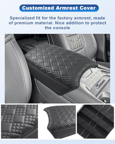 Image of CDEFG for 2025 2026 Nissan Armada Center Console Cover, for 2025-2026 Nissan Armada (SV, SL, Platinum, Pro-4X, Platinum Reserve) Accessories Armrest Cover Middle Console Protector