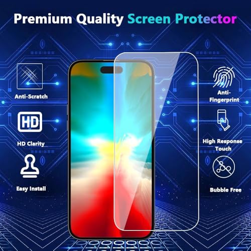 Image of SHILD Military-Grade Gorilla Tempered Glass Compatible for iPhone 16 Pro Max (6.9 Inches) - Edge to Edge Coverage, 9H Hardness, Black, Easy Installation Kit - 1 Pack