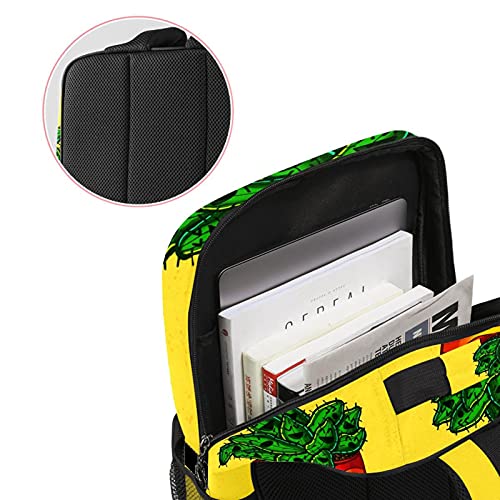 Sac à dos ordinateur portable imprimé cactus jaune idéal pour travail