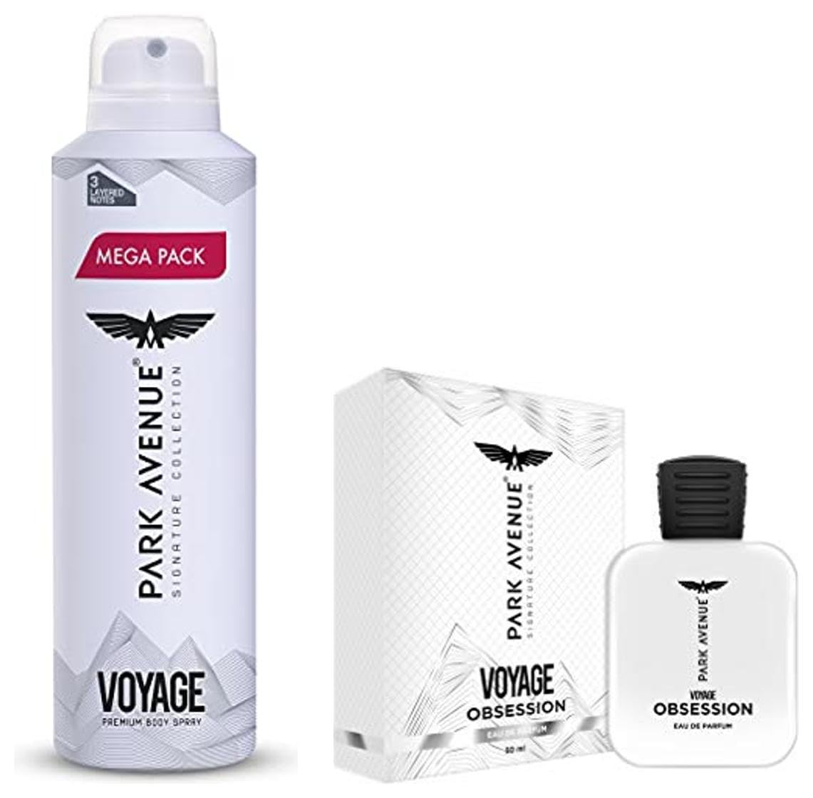 Park Avenue Men Voyage Obsession Eau De Parfum, 50 Ml & Voyage Signature Amber Deodorant Spray, 220Ml