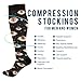 tplaotee Fashion Blackr Eyes knee high compression stockings for travel for men mujer