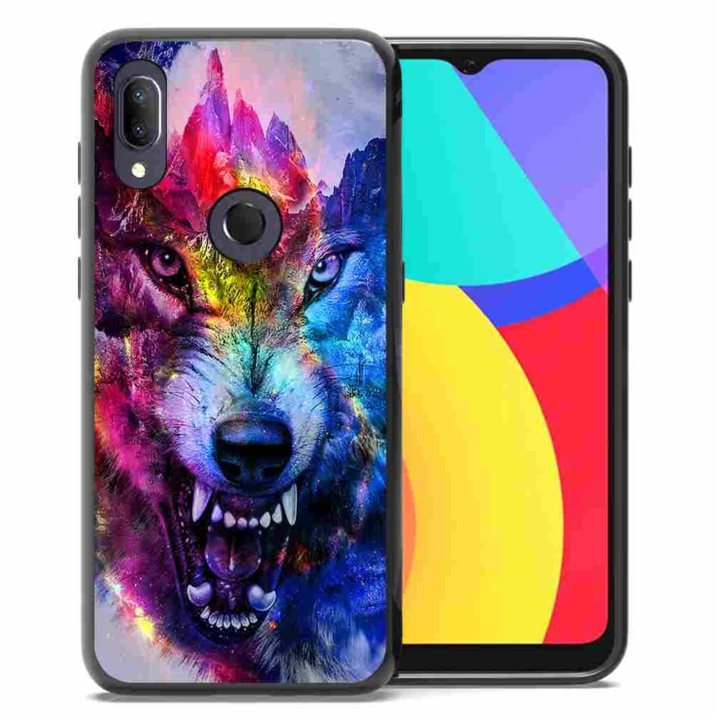 ABLOOMBOX for Alcatel Lumos (DALN5023), Alcatel Axel (5004R) Case for Girls Women Space Galaxy Nebula Wolf, Anti Scratch Bumper Shockproof Protective Case Cover