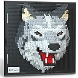 Wolf Animal 3D Wall Art Micro Mini Building Blocks Set for Adults, Unique Home Wall Decor or Table Display, No Compatible with Lego, Ideal Birthday Christmas Gift Toy for Kids Teens (2214 PCS)