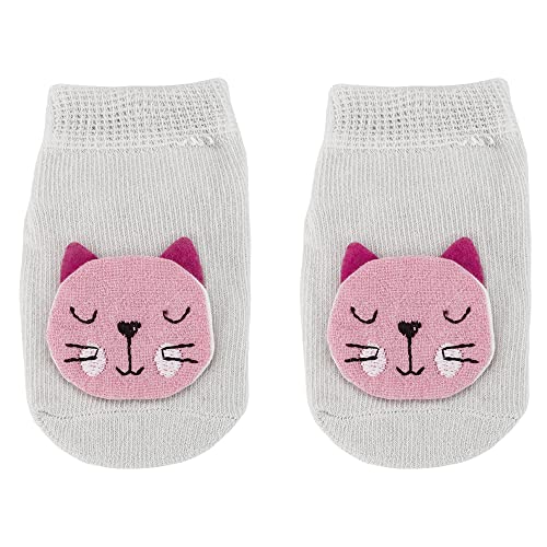 Buba, Meia Antiderrapante Com Aplique Gatinho - Pp