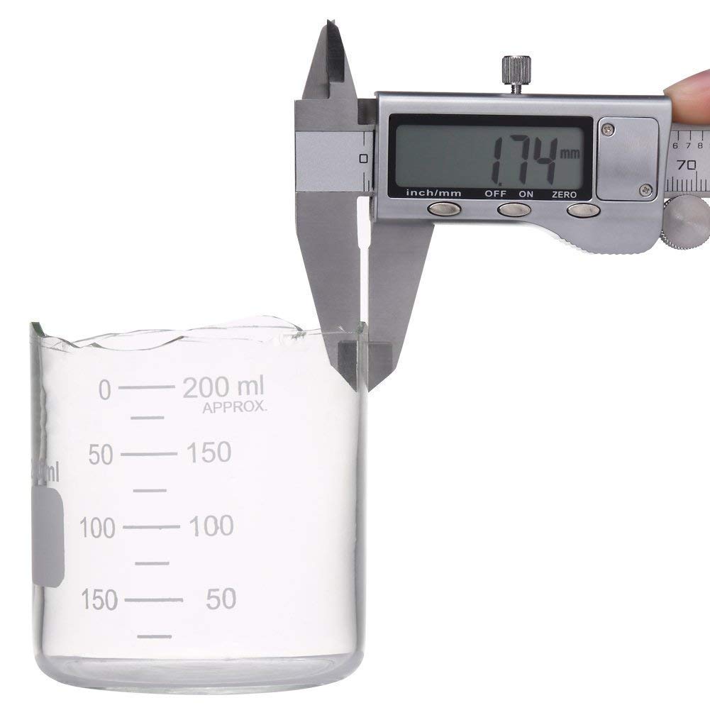 Borosilikatglas Bechergläser Set Becherglas mit klare Ausguss 50ml 100ml 250ml 400ml 600ml Meßbecher