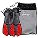 Seavenger Snorkeling Swim Fins with Bag (Red, S/M (Size 4.5 to 8.5))