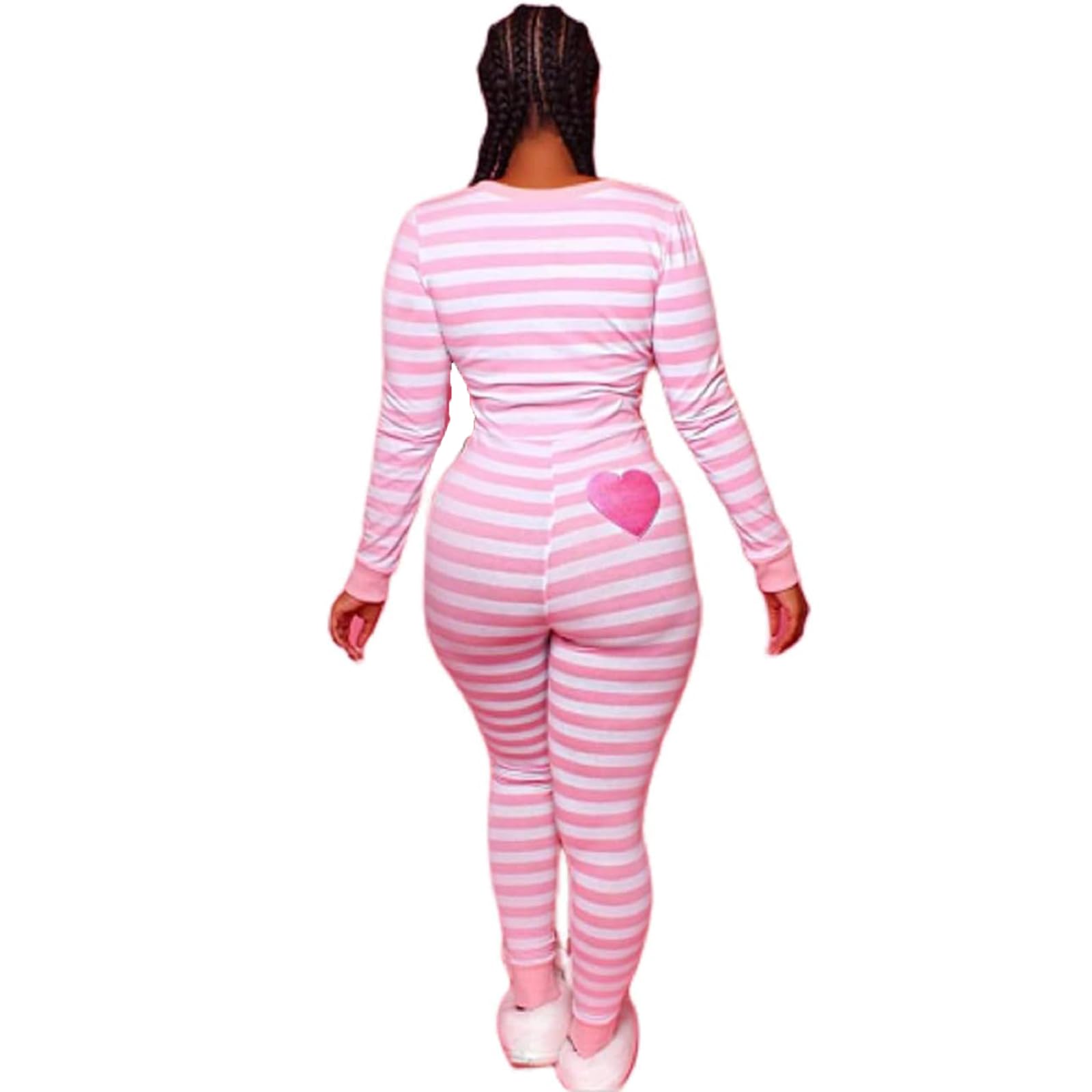 Women's V Neck Long Sleeve Jumpsuit Bodycon One Piece Pajamas Bodysuit Romper Sleepwear-image-14
