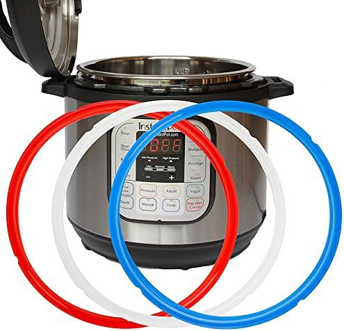 House Again 3 Pack Silicone Sealing Ring- 8 qt Presure Cooker Silicone Seal Ring Replacement - Color Coded with 3 Colors …