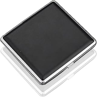 Maiitmorシガレットケース タバコケース 手巻きタバコ シガーケース 手巻きタバコ ケース シャグポーチ シガレットホルダー 巻きタバコ 皮革調 開閉式 高級 おしゃれ 耐久性のある 便利 快適 軽量 男女兼用 20本収納(ブラック)