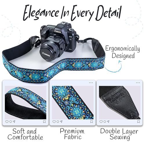 image for Art Tribute Camera Strap For Photographers Padded Universal Fit Neck S