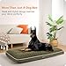 HMTOPE Orthopädisches Hundebett, Hundematte im Doppelstock-Design, Waschbar Hundekissen, Abnehmbar Hundekorb, 120 cm für Große Hunde, Olivgrün