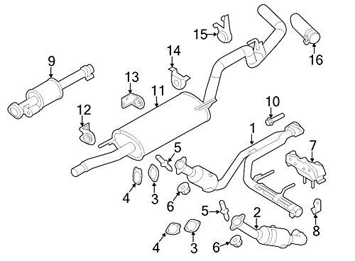Intermittent Stumble and/or Misfire on Hard Acceleration - 2013-2014 Ford F-150 4 Ford BL3Z-5E212-E, Catalytic Converter